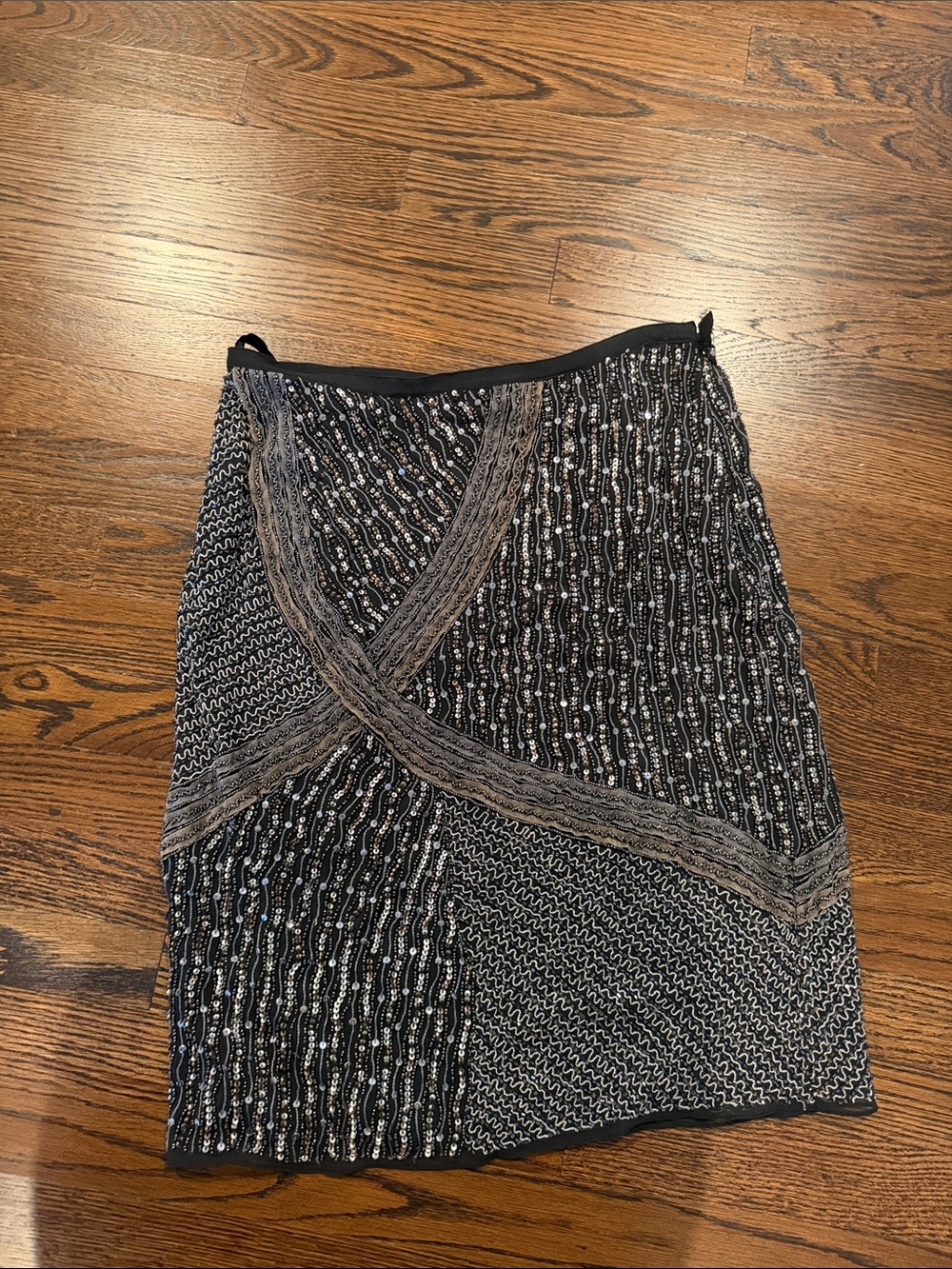 Black & silver sequins Women's Skirt